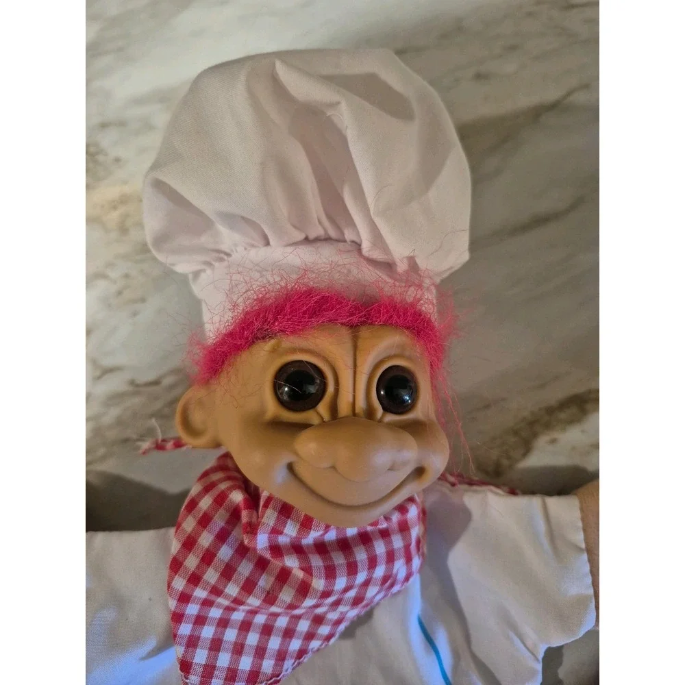 Vintage RUSS Luv Pet TROLL Doll Hand Puppet Pastry Chef Cook No. 2279 NWT